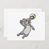 Koala als volleybalspeler met volleybal briefkaart (Voorkant / Achterkant)