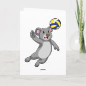 Koala als volleybalspeler met volleybal kaart (Achterkant)