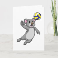Koala als volleybalspeler met volleybal