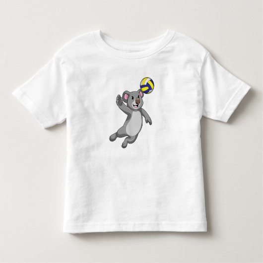 Koala als volleybalspeler met volleybal kinder shirts (Voorkant)