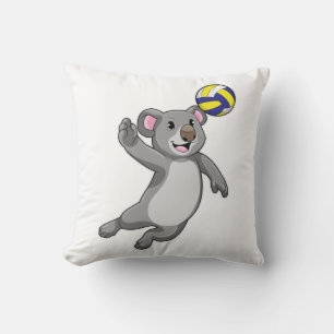 Koala als volleybalspeler met volleybal kussen