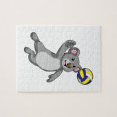 Koala als volleybalspeler met volleybal legpuzzel (Horizontaal)