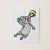 Koala als volleybalspeler met volleybal legpuzzel (Verticaal)