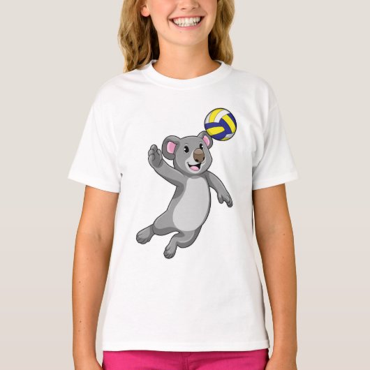 Koala als volleybalspeler met volleybal t-shirt (Voorkant)