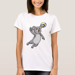 Koala als volleybalspeler met volleybal t-shirt