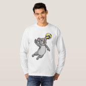 Koala als volleybalspeler met volleybal t-shirt (Voorkant volledig)