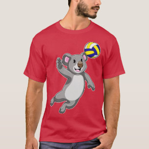 Koala als volleybalspeler met volleybal t-shirt