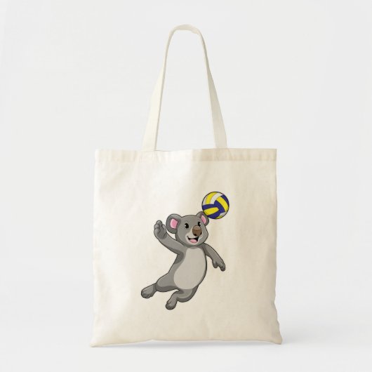 Koala als volleybalspeler met volleybal tote bag (Voorkant)