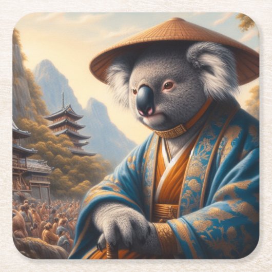 Koala Ancient Japan Kartonnen Onderzetters (Voorkant)