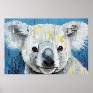 Koala Animal Art Decor Verf Mozaïek Poster