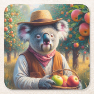 Koala appelboomgaard kartonnen onderzetters