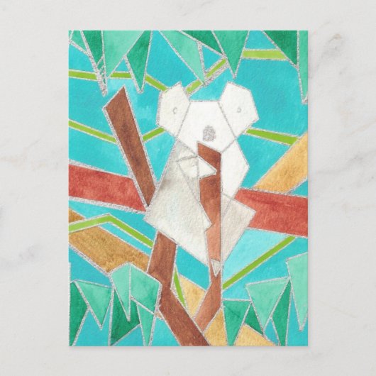 Koala-aquarel kunst briefkaart (Voorkant)