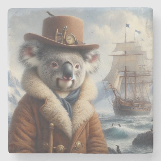 Koala Arctic Explorer Stenen Onderzetter (Voorkant)