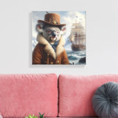 Koala Arctische Ontdekkingsreiziger Canvas Afdruk (Insitu (Woonkamer))