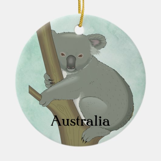 Koala Australia Design Ceramic Ornament (Voorkant)