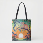 Koala Australian Outback Folk Art Natuur Wildlife Tote Bag (Voorkant)