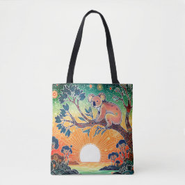 Koala Australian Outback Folk Art Natuur Wildlife Tote Bag