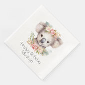 Koala Australië gepersonaliseerd Servet (Hoek)