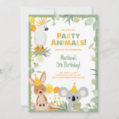 Koala Australische dieren Verjaardag uitnodiging (Voorkant)