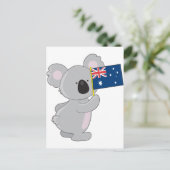 Koala Australische vlag Briefkaart (Staand voorkant)