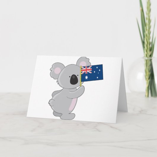 Koala Australische vlag Kaart (Voorkant)