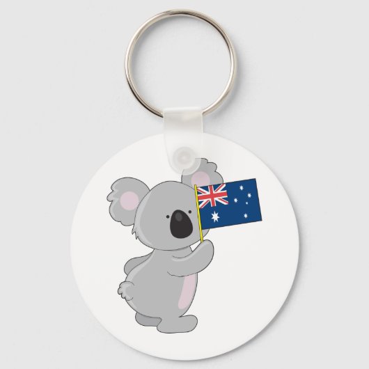 Koala Australische vlag Sleutelhanger (Voorkant)