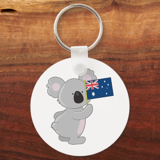 Koala Australische vlag Sleutelhanger (Voorkant)