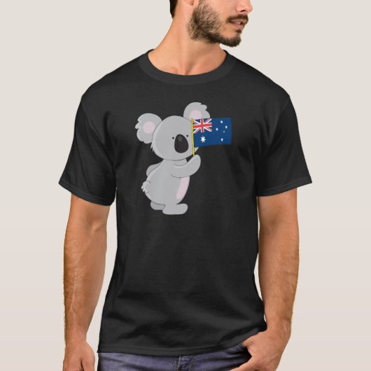 Koala Australische vlag T-shirt (Voorkant)