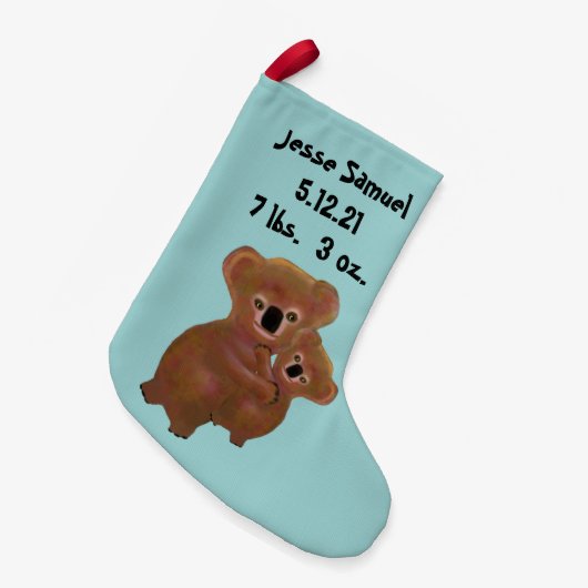 Koala Baby Boy eerste kerststop Kleine Kerstsok (Voorkant (Hangend))