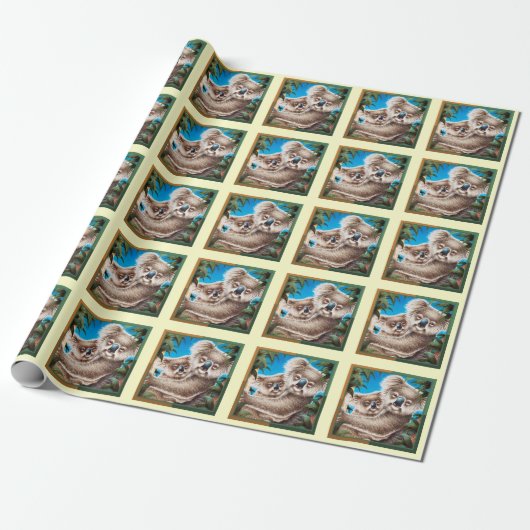 Koala & Baby Cadeaupapier (Uitgerold)