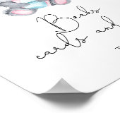 Koala baby shower - boeken kaarten en geschenken poster (Hoek)