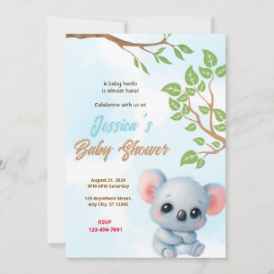 Koala-Baby shower Kaart
