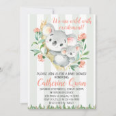 Koala Baby shower Uitnodiging (Voorkant)