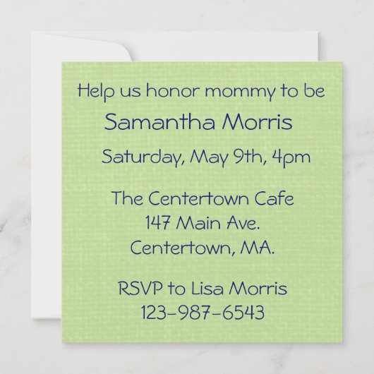 Koala Baby shower Uitnodiging (Achterkant)