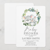 Koala Baby shower Uitnodiging (Voorkant / Achterkant)