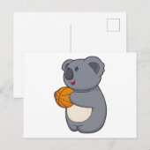 Koala Basketball-speler Basketball Briefkaart (Voorkant / Achterkant)