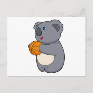 Koala Basketball-speler Basketball Briefkaart