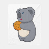 Koala Basketball-speler Basketball Fleece Deken (Voorkant)
