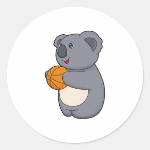 Koala Basketball-speler Basketball Ronde Sticker