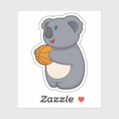 Koala Basketball-speler Basketball Sticker (Vel)