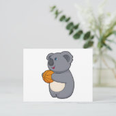 Koala Basketbalspeler Basketbal Briefkaart (Staand voorkant)