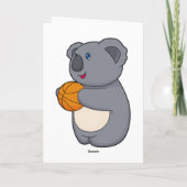Koala Basketbalspeler Basketbal Kaart (Achterkant)