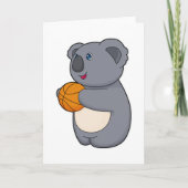 Koala Basketbalspeler Basketbal Kaart (Voorkant)