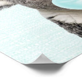 Koala Bblaast een Poster blauw gebubbel (Hoek)