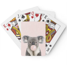 Koala Bblaast een roze bubbelgom