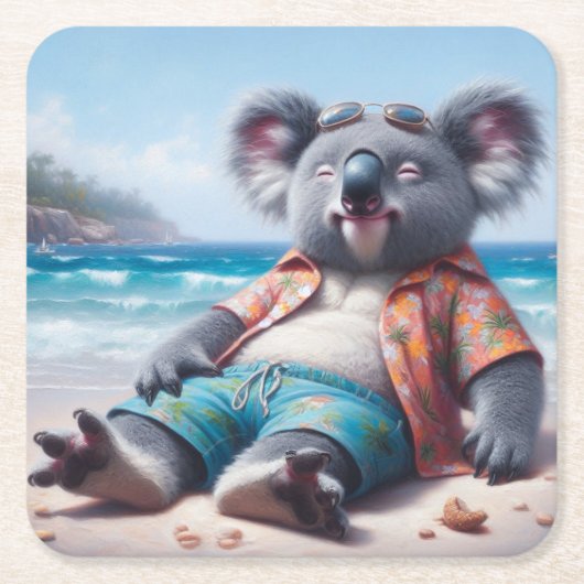 Koala Beach Kartonnen Onderzetters (Voorkant)