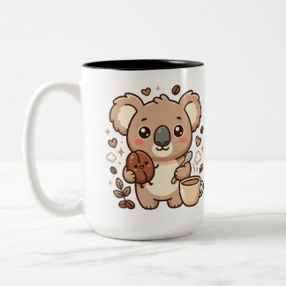 Koala Bean Kawaii Koffiemok Twee-Tons Tweekleurige Koffiemok