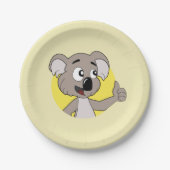Koala bear cartoon paper plates papieren bordje (Voorkant)