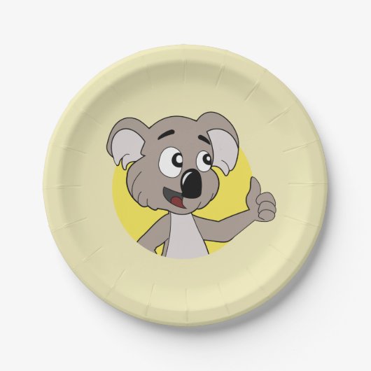 Koala bear cartoon paper plates papieren bordje (Voorkant)