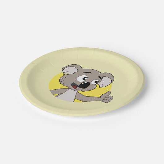 Koala bear cartoon paper plates papieren bordje (Gekanteld)